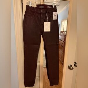 DL1961 Florence Skinny Mid Rise Instasculpt Ankle Pants - Brown